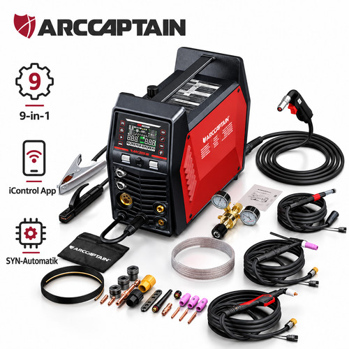Arccaptain mig205mp 1 - arccaptain, 9-in-1